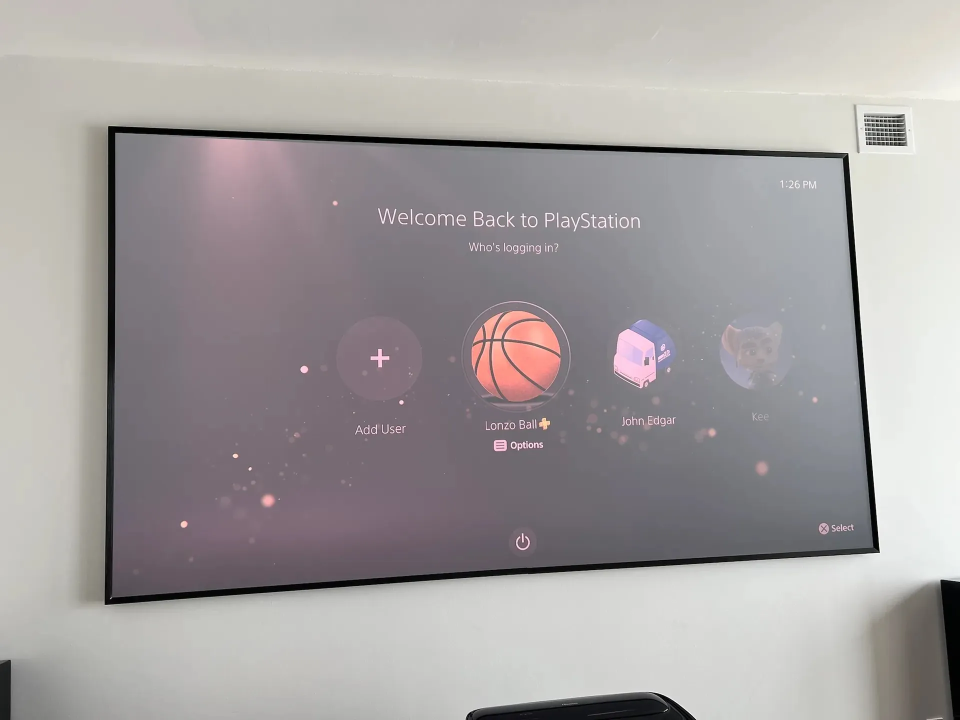 Home theater room with professional audio