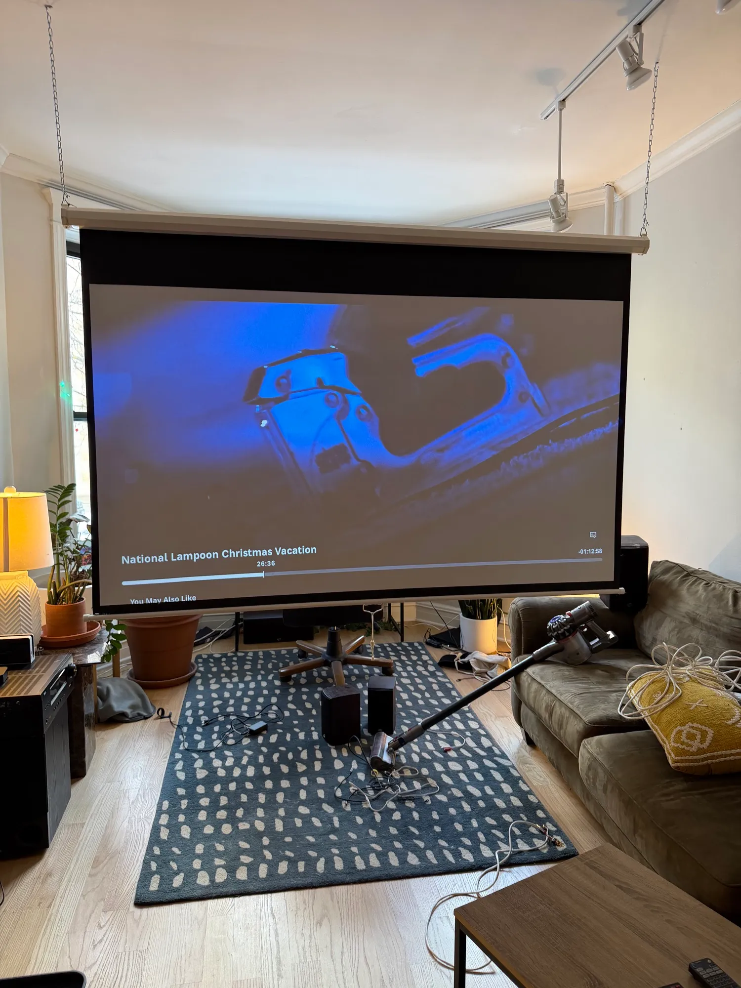 Projector installation in media room