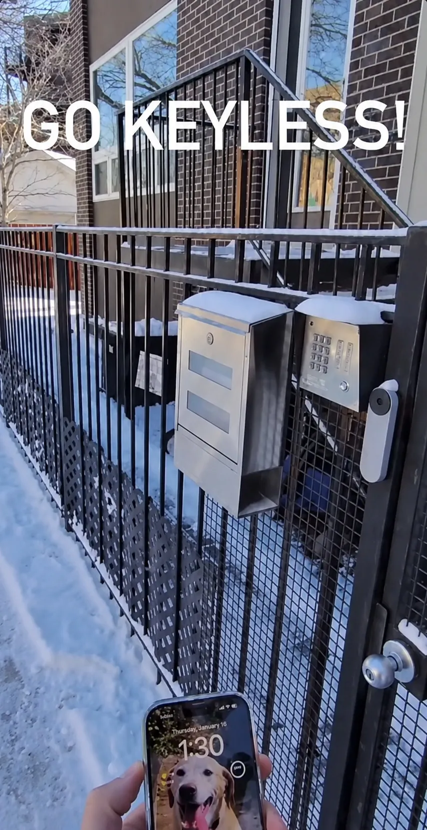 Keyless entry smart lock installation