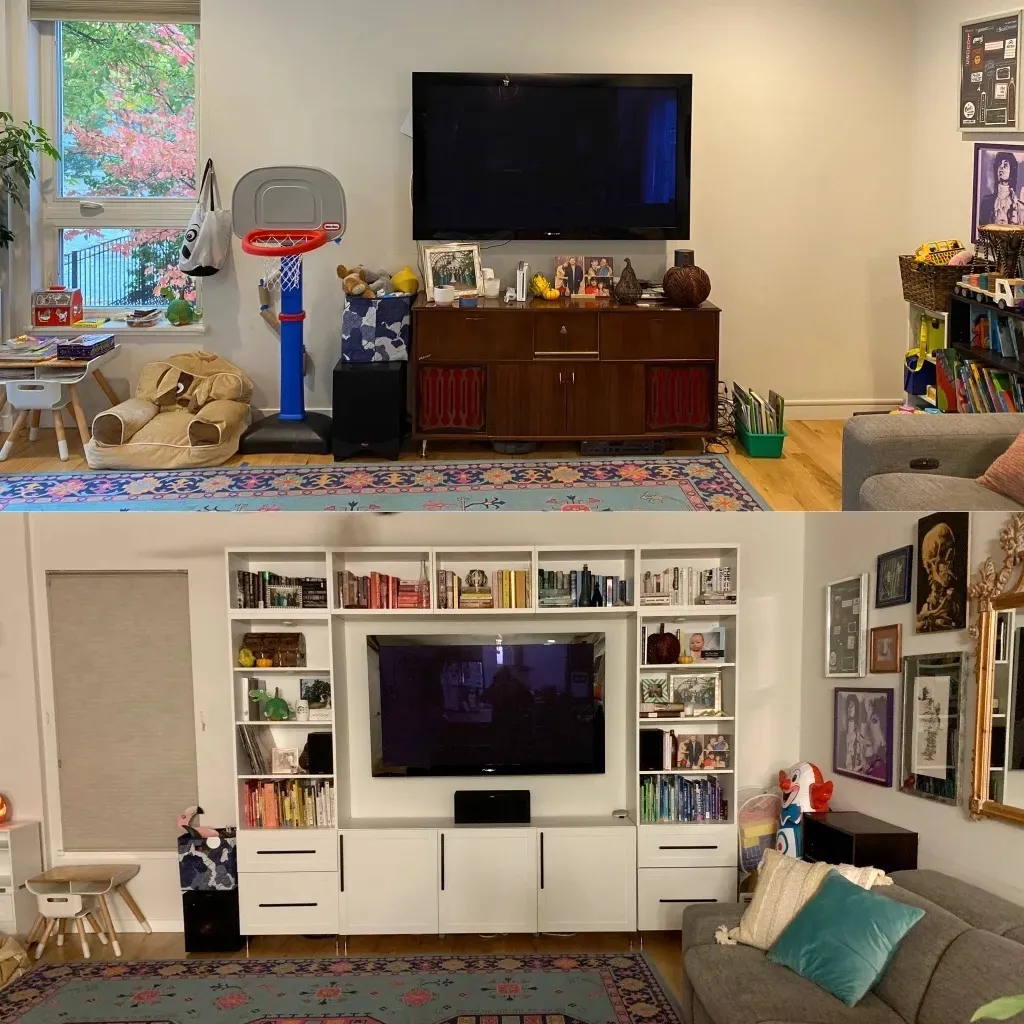 Modern TV wall installation